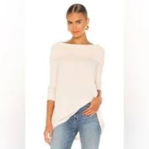 Free People Juicy Long Sleeves Top eBay in Stone Cold Beige Split Back Oversized - Picture 1 of 5